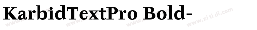 KarbidTextPro Bold字体转换